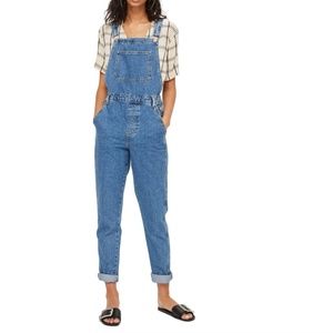 Topshop | Mid Blue Denim Overalls | Size US 10
